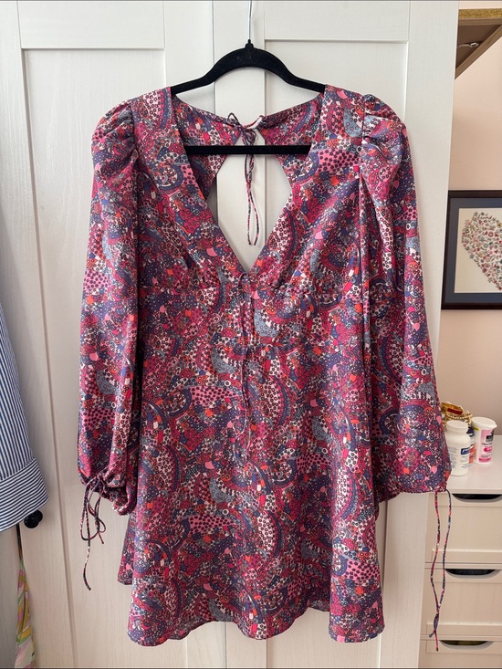 For Love And Lemons Dresses & Skirts - For Love And Lemons Pink and Purple Paisley Floral Dress